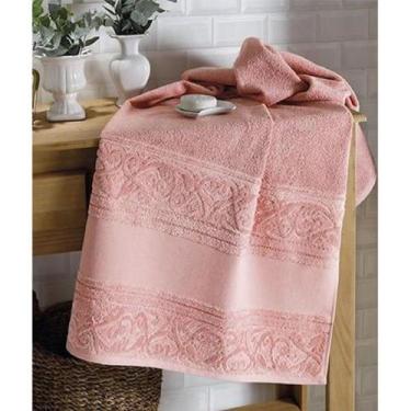 Imagem de Toalha de Lavabo para Pintura Felpuda Jacquard Softart Rosê Dohler - D