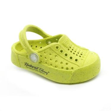 Imagem de Sandália Babuche Infantil Plugt Menino Fibra Natural Verde, 33/34