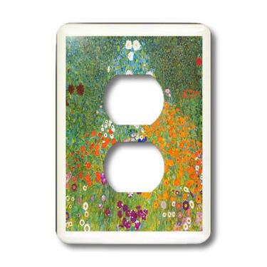 Imagem de 3dRose LLC lsp_100387_6 Imagem de linda cor 1905 Klimt Pintura Cottage Garden 2 Plug Outlet Cover