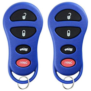 Imagem de 2x Controle remoto de entrada sem chave 4btn Navy Key Fob para Chrysler Dodge Jeep (04602260, GQ43VT17T)