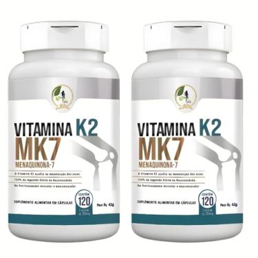 Imagem de KIT C/2 Un. Vitamina K2 Menaquinona 7 Mk7-120 Cáps - Fits Life