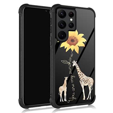 Imagem de ZHEGAILIAN Capa compatível com Samsung Galaxy S23 Ultra, Girafa Girafa Girafa Galaxy S23 Ultra Capas para meninas, capa protetora de TPU macio com absorção de choque compatível com Samsung Galaxy S23