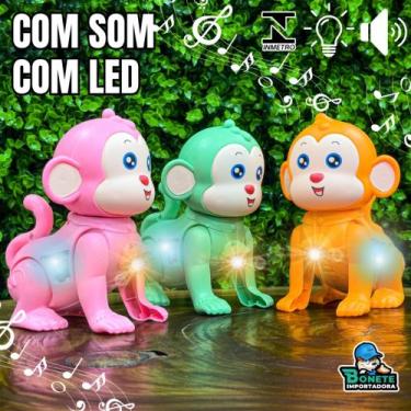 Imagem de Macaco de Brinquedo Interativo com Luzes e Som - Ideal para Crianças -