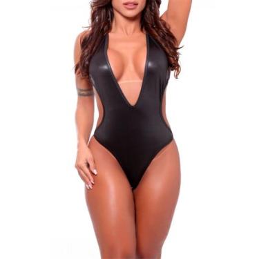 Imagem de Body Lingerie Preta Frente Unica Roupa Sex Fio Dental - dominatrix, ún