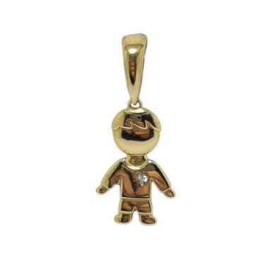 Imagem de Pingente Menino com Pedra Prata ou Banhado em Ouro  WG - Webgen, Prata