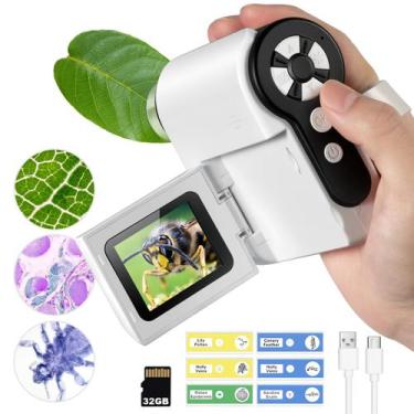 Imagem de Microscópio de bolso RODDEN 1000x com tela LCD de 2" para crianças