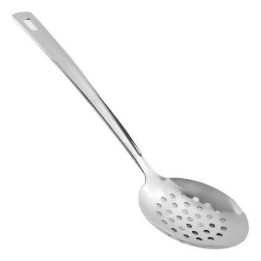 Imagem de Escumadeira Inox Utensílios De Cozinha Para Frituras 26 Cm - FRIGOPRO