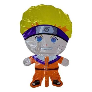 Imagem de Kit De 10 Balões Metalizados Do Naruto - Romã Atacado, Laranja