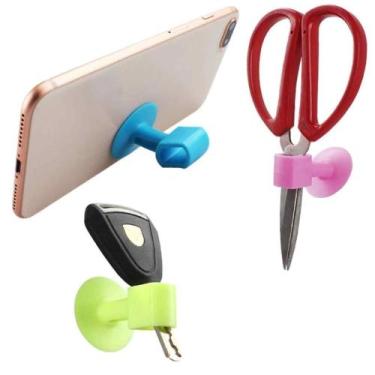 Imagem de KIT 10 Protetor de Portas Ventosa Anti Impacto Suporte Silicone para P
