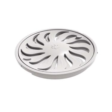 Imagem de Grelha redonda 100mm abre/fecha branca Tigre