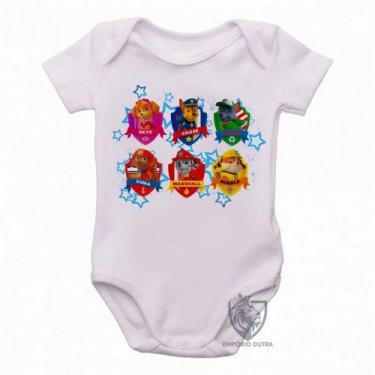 Imagem de body nenê criança roupa bebê  Patrulha Canina nomes - Empório Dutra, G