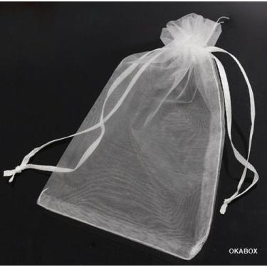 Imagem de 150 Saquinhos de organza Fita Cetim Tule 20X30 - OKABOX