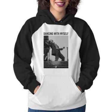 Imagem de Moletom Feminino Dancing with myself - Foca na Moda, Branco, Preto, GG