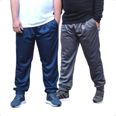 Imagem de KIT 2 Calça Masculina Jogger Plus Size Tecido Helanca Flanelada - BEN2