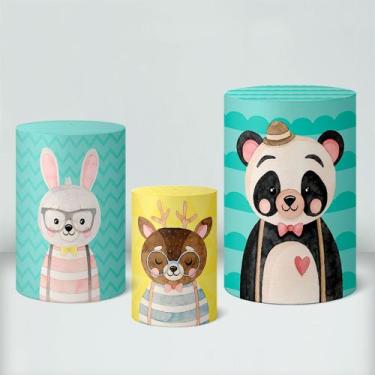 Imagem de Trio Capas De Cilindro C/ Elástico Bosque Encantado - Fadrix