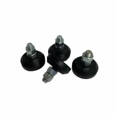 Imagem de Kit 4 Unidades Pé Nivelador Sapata Borracha Antiderrapante 4cm Parafus