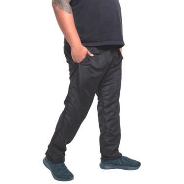 Imagem de Calça Plus Size Masculina Tactel Treino Academia com Bolsos Laterais  