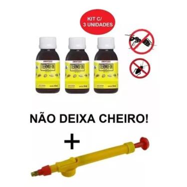 Imagem de Termifin Mata Barata E Formigas 50ml Kit 3 Un + Pulverizador - Dexter
