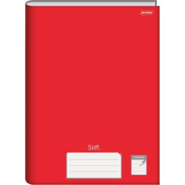 Imagem de Caderno Caligrafia Capa Dura STIFF 96 Folhas Vermelho Pacote com 5 - J