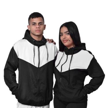 Imagem de Corta vento kit casal de tectel  preto branco - GBR, Preto, G