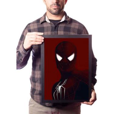 Imagem de Lindo Quadro Homem Aranha  Uniforme Negro Poster Moldurado - Fanarte