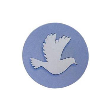 Imagem de 50 Unidades De Tag Esfera Acrílica 5cm Pequena Pomba Branca - RUSSO AR