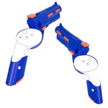 Imagem de Geekria VR Gun Stock Compatible with Meta Quest 3, Shooting Game Handle Accessories, Enhanced FPS Games Reality Holding Feels, Hard Shell Anti Slip Handle Attachments (Blue, 1 Pair)