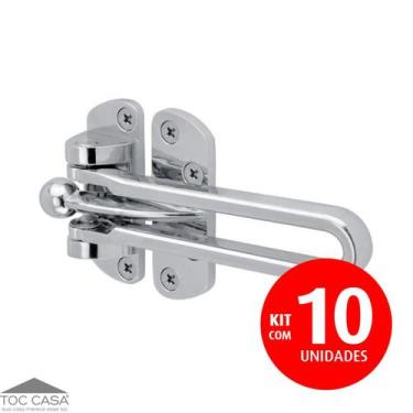 Imagem de Fecho De Segurança Trifor Para Porta Em Zamak Cromado Kit 10 - Roddex