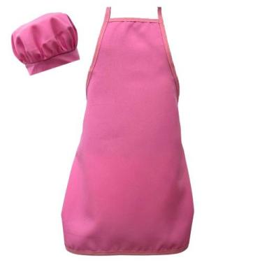 Imagem de Avental Infantil Com Touca De Cozinheiro Vermelho Oxford - Recanto da 