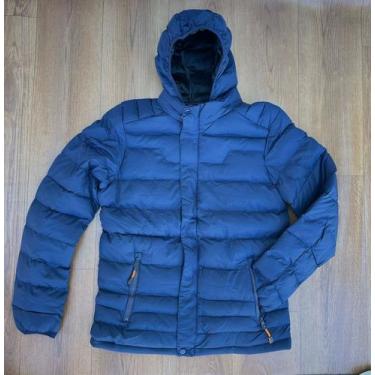 Imagem de Jaqueta Puffer Acolchoada Nylon Impermeável Forrada C/pelos Capuz Remo