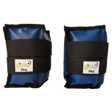Imagem de Caneleira / Tornozeleira Profissional 6 KG - Exercise Sports, Azul
