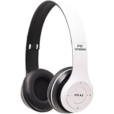 Imagem de Fone De Ouvido P47 Headphone Sem Fio Bluetooth Micro SD FM (branco)