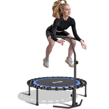 Imagem de NEWAN 40 "Mini Trampolim Silencioso Fitness Trampolim Bungee Rebounder Jumping Cardio Trainer Treino Para Adultos - Limite Máximo 330 Lbs