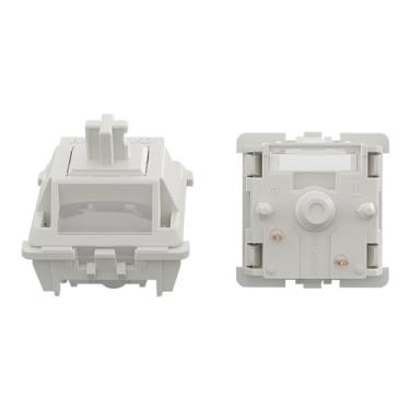 Imagem de Interruptores de teclado Smoothie Gateron, LED RGB linear de 5 pinos, branco, 22 mm, pré-lubrificado, pré-lubrificado, 40 gf, interruptores POM completos para teclado mecânico MX (90 peças)