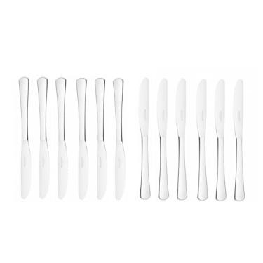 Imagem de Genérico, Faca de Sobremesa Aço Inox Talheres Restaurantes Buffet 12un Toronto