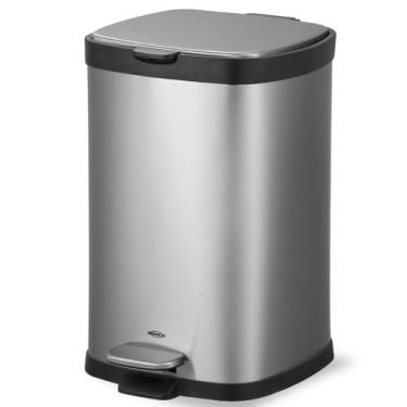 Imagem de Lixeira Aço Inox Escovado Pedal e Balde Frame 20L Brinox