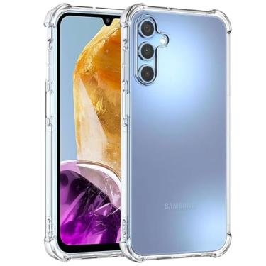 Imagem de Wanyuexes Capa para Galaxy M15 5G/para Galaxy F15 5G, para Samsung M15 SM-M156B, capa de telefone TPU transparente macia e transparente, fina à prova de choque para Samsung Galaxy M15 5G transparente