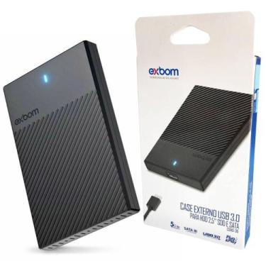 Imagem de Case Externo USB 3.0 para HDD 2.5" SSD e SATA até 5TB Exbom CGHD-36 Pr