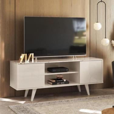 Imagem de Rack Bancada 2 Portas Lisboa - Madetec, Calacata/Off White