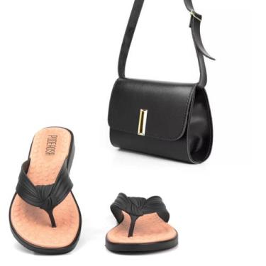 Imagem de Kit bolsa transversal + chinela feminina ortopedica para esporao - fiv