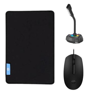 Imagem de Kit Mouse Pad Speed Gamer + Mouse Óptico com Fio + Microfone - Gshield