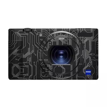 Imagem de Película de decalque para Sony ZV-1 Película de vinil antirarranhões Mirrorless Camera Body Protective Sticker Coat ZV1 (Circuit Titanium)