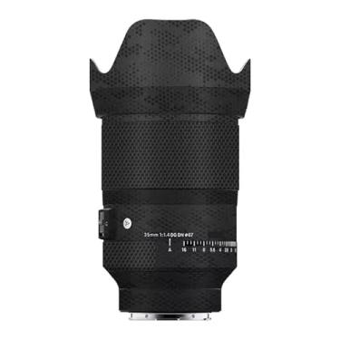 Imagem de Skin Lens Acessórios para Câmeras Vinil Wrap Body Película Protetora Adesivo para Sigma Art 35 mm F1.4 DG DN (Novo) Apto para Sony E/L Mount Camera Protector Decalques 1:1.4 35 1.4 (Preto Mamba)