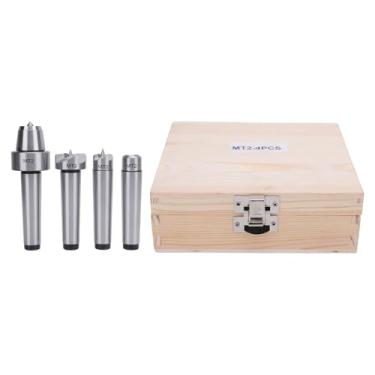 Imagem de 4pcs Wood Torno de Madeira Drive Spur Spur Spur Driver Spur Center Centro Morto MT2 Centro de Fígado Com Caixa de Armazenamento para Madeira de Metalworking