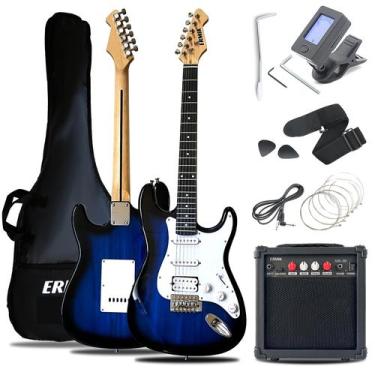 Imagem de Kit de Guitarra Elétrica Ermik Solid Body com Amplificador 20W - Ideal