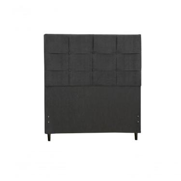 Imagem de Cabeceira Hylux Estofada Com Botão De Tecido Para Cama Box Casal King Size 195cm Preto