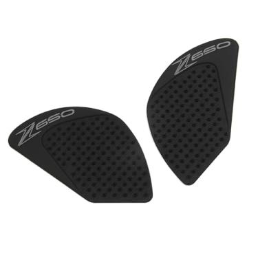 Imagem de Protetor de almofadas laterais de tanque de combustível preto para tração de joelho compatível com Kawasaki Z650 2017-2021