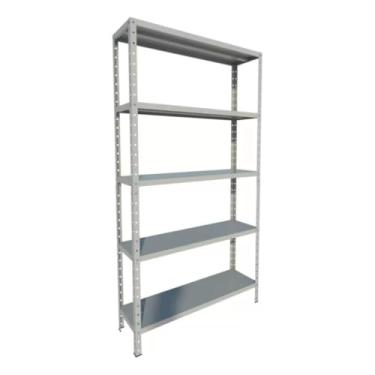 Imagem de Armário Estante Multiuso Aço Reforçado 5 Divisórias 1,98x092(Galvanizado)