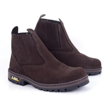 Imagem de Bota masculina em couro legitimo com elastico + palmilha em gel - DM M