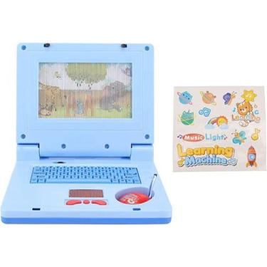 Imagem de Brinquedo Notebook Educativo Computador Infantil Eletrônico Azul Com S